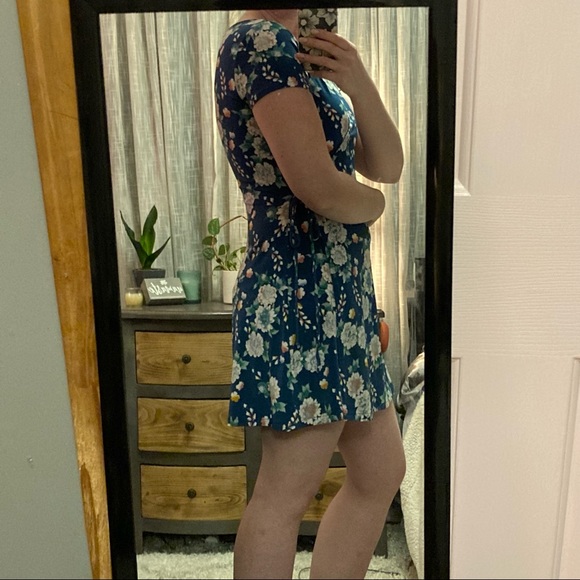 Aéropostale | Blue Floral Print Wrap Dress | - Picture 5 of 7